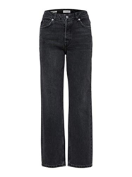 SELECTED FEMME Slfkate HW Straight Ston Jea W Noos Vaqueros, Gris (Grey Denim Grey Denim), W25/L32 (Talla del Fabricante: 25) para Mujer características