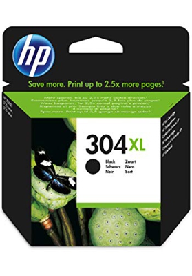 HP N9K08AE 304XL Cartucho de Tinta Original de alto rendimiento, 1 unidad, negro