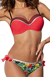 Trajes de Baño Mujer Push-up Bikini Sets Talla Grande Ropa de Baño de Dos Piezas Estampado Floral en oferta