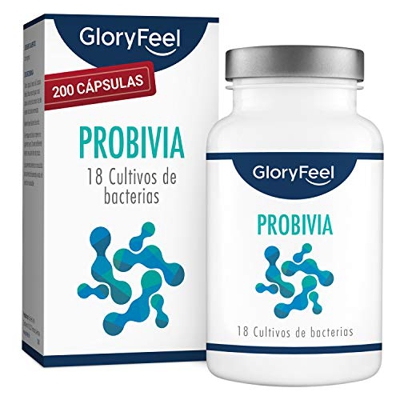 Probióticos Complex - 18 cepas bacterianas - 200 cápsulas con revestimiento entérico - Probióticos y prebióticos para la flora intestinal - Inulina + 