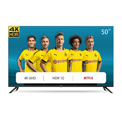 CHiQ Televisor Smart TV LED 50 Pulgadas 4K UHD, HDR 10/HLG, WiFi, Bluetooth, Youtube, Netflix, Prime Video, 3 x HDMI, 2 x USB - U50H7L en oferta