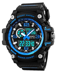 Relojes deportivos para hombre, resistente al agua digital militares relojes con cuenta atrás/Temporizador para los hombres niños grandes,LED de analó características