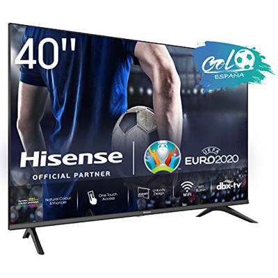 Hisense FHD TV 2020 40AE5500F - Smart TV Resolución Full HD, Natural Color Enhancer, Dolby Audio, Vidaa U 2.5 con IA, HDMI, USB, Salida auriculares