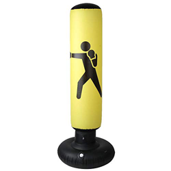 Vobor 160cm PVC Fitness Boxeo Inflable Saco de Arena Columna Tumbler Saco de Arena para Adultos Niños(Amarillo) precio