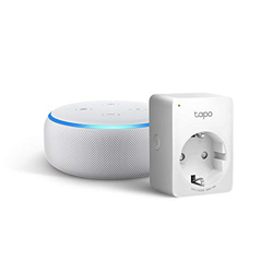 Echo Dot (3.ª generación), tela de color gris claro + Tapo P100 Enchufe inteligente, compatible con Alexa características