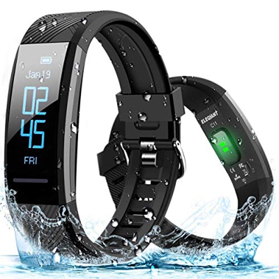 ELEGIANT Pulsera de Actividad Inteligente Reloj Deportivo IP67 para Hombre Mujer con GPS Monitor de Sueño Podómetro Contador Notificación Whatsapps Fa