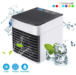 LANCHONG Mini Aire Acondicionado Portátil Enfriador USB 10W Ventilador Personal Humidificación del Aire para Casa Oficina Camper características