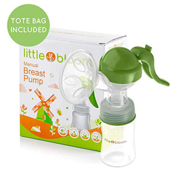 Extractor de leche de Silicona Littlebloom – Extractor leche materna 100% libre de BPA Manos Libres con Diseño Mejorado y Cómodo y con Tapas características