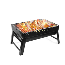 Kono Barbacoa de Carbón Portátil Parrilla Barbacoa Plegables para Cocinar Camping Senderismo Picnics (para 4-6 Persona) en oferta