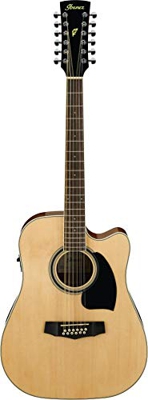 Ibanez Performance Series PF1512CE-NT - Guitarra electroacústica de 12 cuerdas, color natural brillante