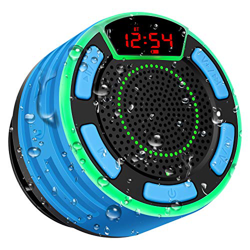 Altavoz Bluetooth, moosen IPX7 Impermeable Altavoz de Ducha Bluetooth Inalámbrico Portátil con FM Radio, Pantalla LED, TWS y Espectáculo de Luces, HD  precio