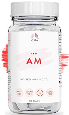 Keto Plus Actives AM (60 CAPS) - Quemagrasas potente para adelgazar y rapido, Quema grasas & Detox, Aceite MCT C8 + Vinagre de Sidra de Manzana, Fat B