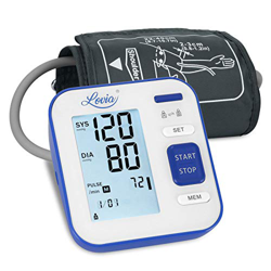 Tensiómetro de Brazo, Lovia Monitor de la presión Arterial, Tensiómetro de Brazo Digital LCD, Brazalete grande de 22-42 cm,Detección de Frecuencia Car en oferta