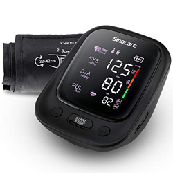 sinocare Tensiómetro de Brazo Digital, Automática de la Presión Arterial y pulso de frecuencia cardíaca detección,2 memorias de usuario (2 * 90),Bater precio