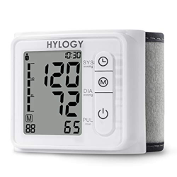 Tensiómetro de muñeca HYLOGY Monitor de Presión Digital de presión arterial y pulso totalmente automática con 2 * 90 memorias, alta precisión, pantall en oferta