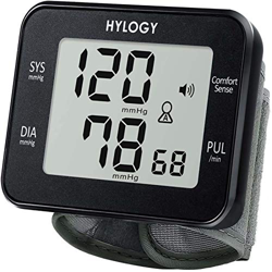 Tensiómetro de Muñeca, HYLOGY Monitor de Presión Digital Portátil Ultraplano con Anuncio de Voz, Gran Pantalla LCD con Memoria (2 * 90) Para 2 Usuario características