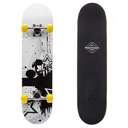 Monopatín patineta Retro Madera Skateboard Completo niños jóvenes Adultos Mejor Calidad Robusto Ligero Ruedas un Skateboard Madera (Stars) características