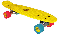 Nijdam Skateboard Kunststoff - Skateboard, Color Amarillo (Gelb/Blau/Fuchsia), Talla Standard precio