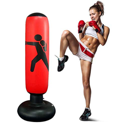 JanTeelGO Saco de Boxeo, Saco de Boxeo de pie de 160 cm para un Rebote inmediato para Practicar Karate, Taekwondo y aliviar Pent Up Energy en niños (R precio