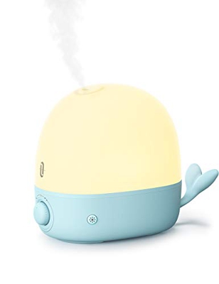 TaoTronics Humidificador Bebé 2.5L, Difusor de Aceites Esenciales Silencio Luz de Noche Niños LED, sin BPA de Vapor Frío Fácil de Limpiar Apagado Auto