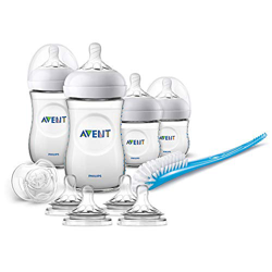 Philips Avent SCD301/02 - Set de recién nacido gama natural, 4 biberones, 4 Tetinas, chupete y escobilla, transparente precio