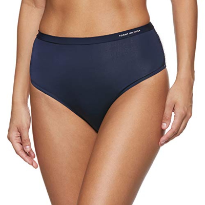 Tommy Hilfiger HW Bikini Tanga, Azul (Blue 416), Talla única (Talla del Fabricante: MD) para Mujer