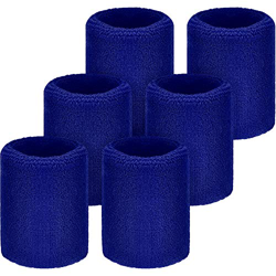 WILLBOND 6 Piezas Muñequeras de Fútbol Baloncesto Correr Athletik Azul en oferta