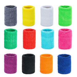 ZWOOS 12 Pares Muñequeras Deportivas Pulseras Sweatband para el Tenis Calabacín Bádminton Gimnasio Baloncesto (Mezcla) precio