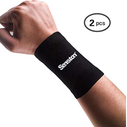 Senston Muñequeras de Compresión Deportes Banda Munequera Baloncesto Munequeras Tenis Wrist Wraps para Bádminton,Gimnasio,Ciclismo, Voleibol, Fútbol,  características