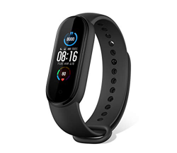 Xiaomi Band 5 Pulsera de Actividad Inteligente, Fitness Tracker, Monitor de Ritmo Cardíaco, Smartwatch con 1.1''Pantalla AMOLED a Color,100+ diales de características