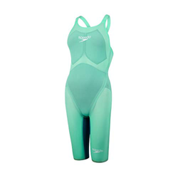 Speedo Fastskin LZR Pure Valor Openback Kneeskin Traje de baño, Mujer, Green Glow/Nordic Teal/White, 26 precio