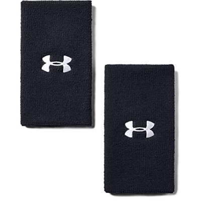 Under Armour UA 6'' Performance Wristband Muñequeras Unisex, Accesorios de Entrenamiento, Negro, OSFA