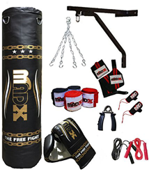 MADX - Set de boxeo (13 piezas, saco de 1,52 m con relleno, guantes, cadena, soporte) en oferta