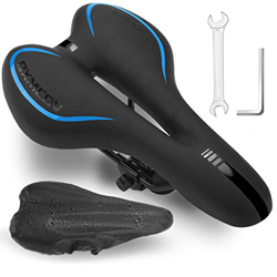 Qxmcov Sillines de Bicicleta Gel Montaña Antiprostatico, Cojín de Ciclismo Silicona, Asiento de Bici con Funda Impermeable & Kit Rueda para Electrica  en oferta