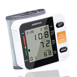 Jumper Monitor Automático de la Presión arterial de Muñeca monitor Esfigmomanómetro Digital con Pantalla LCD Grande Usuarios Duales Recordatorios de M precio