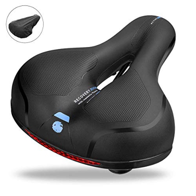 Sillín de Bicicleta, Cómodo Asineto Ergonómico, Asiento de Bicicleta Relleno con Espuma de Gel, Cojín cómodo para MTB/Bicicleta de Carretera/montaña/U