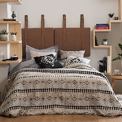 EdredÃ³n - Shada cama 135cm - 225x270cm Gris claro