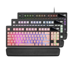 Teclado MKAX ROSA en PORTUGUÉS en oferta