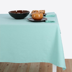 Mantel AlgodÃ³n - Basic Aqua 10 Comensales - 150x300 cm Aqua en oferta