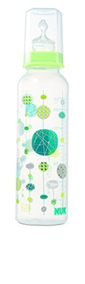 NUK 80601508B Graphic Line - Biberón (330 ml, 6-18 meses), color verde