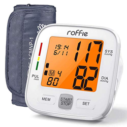 Roffie Tensiómetro de Brazo Digital Monitor Tipo de Banda para Brazo Digital Medidor de Presión Arterial Electrónico Mini Tamaño Ligero Portátil en oferta