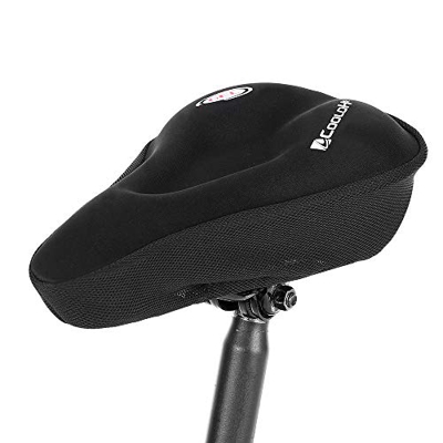 Lixada Cubierta de Asiento de Bicicleta Ergonómico de Silicona Gel Cómodo para MTB Bicicleta Ejercicio de Estacionaria de Bicicleta