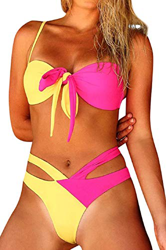 Bikini - Mujer Push-up Cruz Acolchado Bra Bikini Trajes de baño Tops y Braguitas características