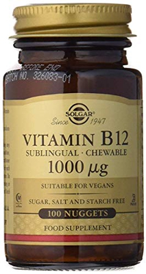 Solgar Vitamina B12, Comprimidos Masticables, Reduce el Cansancio, Ayuda a Liberar la Energía de los Alimentos, Activa la Vitalidad, Apto para Veganos