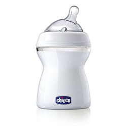 Botella 250ml Chicco PP Natural Feeling silicona chupete Flux inclinado Medio Bout 2 Meses en oferta