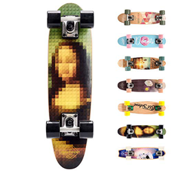 Monopatín patineta Retro Madera Skateboard Completo niños jóvenes Adultos Mejor Calidad Robusto Ligero Ruedas un Skateboard Madera (Mona) en oferta