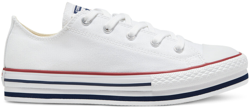 Converse Everyday Platform Chuck Taylor All Star Kids white/midnight navy/garnet características