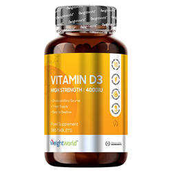 Vitamina D3 4000 UI Dosis Alta - 365 Días de Suministro, Estimula el Sistema Inmunológico, Incrementa la absorción de Calcio, Mejora la Salud de la Pi precio