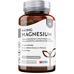 Citrato de Magnesio 1480mg que Proporciona 440mg Alta Dosis de Magnesio Elemental - Alta Biodisponibilidad - 180 Cápsulas Veganos - Suministro 90 Días precio