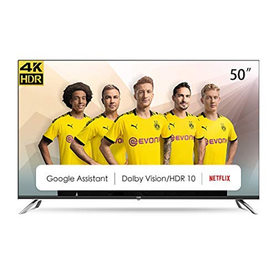 CHiQ Televisor Smart TV LED 50 Pulgadas, 4K UHD, HDR10/HLG, Android 9.0, WiFi, Bluetooth, Netflix, Prime Video, HDMI, USB - U50H7A